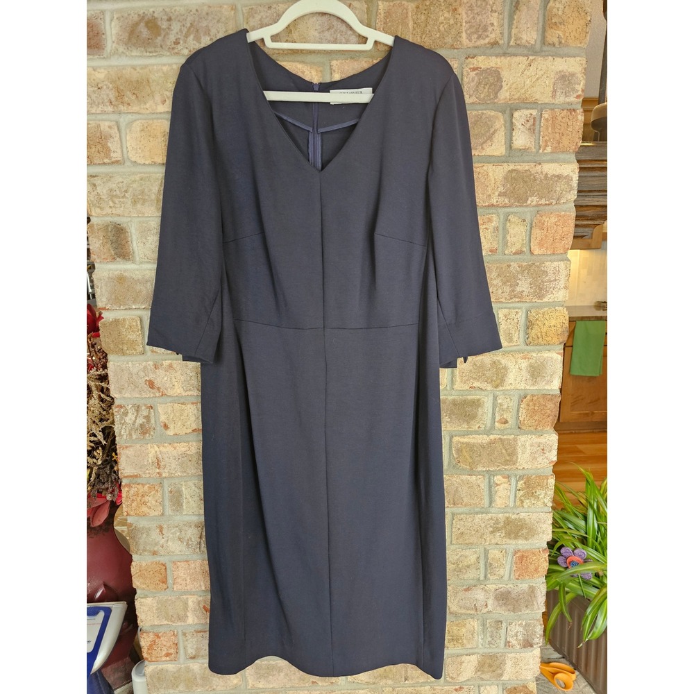 M.M. LaFleur Size 20 Navy Sheath Dress Stretch Classy‎ Work Business Fitted EUC